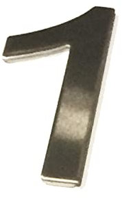 Brushed Stainless Steel House Numbers Stick on 3M Adhesive 10cm Tall - 1 to 9999#(None)~(None)~1