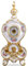 Casa Padrino Barock Tischuhr Weiß/Gold/Mehrfarbig 37 x 17 x H. 84 cm - Prunkvolle Barock Keramik Uhr mit Blumen Design