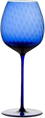 WZYYCV Bicchieri Bicchiere da Vino a Manico Lungo in Vetro Blu, Bicchiere da Vino per la casa, Bicchiere da Vino Rosso e Bianco Bicchiere Birra