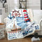 Loussiesd Nautical Decor Fleecedecke für Stuhl, Sofa, Couch, Segelboot, Anker, Ruder, Sherpa-Decke, Ozean-Thema, flauschige Decke, Palmblatt-Plüsch-Überwurf, Decke, Doppelbett, 152.4x200.7 cm