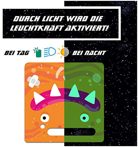 yabaduu Schutzfolie Schutzcover für Toniebox passgenau selbstklebend kindgerecht Folie Zubehör für Kinder Spielzeug (Y031-9 Monster, Nachtleuchtend)