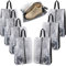 Schuhtaschen, Wasserfeste Staubdicht Schuhbeutel für Reise oder Zuhause-Aufbewahrung, Schuhsack Shoe-Bag mit Zugband für Männer & Frauen (Transparent 4 Schwarz +4 Grau)