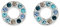 Radley Signature Ladies Silver Round Stones Stone Disc Earrings RYJ1111