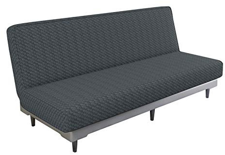 XJHKG Sofabezug Ohne Armlehnen, 3 Sitzer Antirutsch Schlafsofa Couch überzug Clic Clac Bettcouch Couch Sofa Hussen (DunkelGrau)