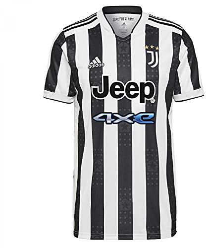 adidas Homme Juventus Football Club, Saison 2021/22, Équipement de Jeu Home Maillot, White/Black, L EU