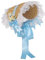 COSDREAMER Damen-Sonnenhut viktorianischer Spitze Hut Cosplay Hut Strand Hut Strohhüte, Mehrfarbig (Hellblau)