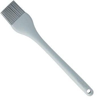 MASTRAD - Pinceau Cuisine Silicone - Monobloc - Résiste à la Chaleur (300°C) - Passe au Lave-Vaisselle - Gris