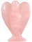 Ouubuuy Ange Figurine Pierre Naturelle,Ange Statue Cristal Miniature,Figurine Cristal Lithotherapie Décoration Cadeaux (Quartz Rose)