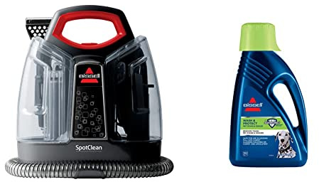 BISSELL SpotClean | Portable Carpet Cleaner | 36981 & Wash & Protect Formula | for Use with All Leading Upright Carpet Cleaners | Removes Pet Stains & Odours | 1087N, Plastic