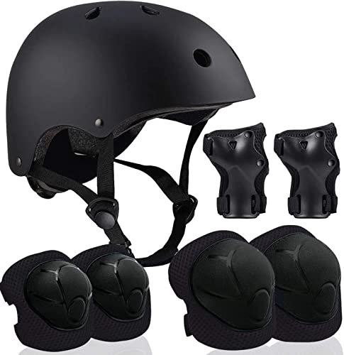 Casco ajustable para niños y niñas, equipo de protección con coderas, rodilleras, muñequeras para múltiples deportes, patineta, ciclismo, senderismo, patinaje, patinaje en línea