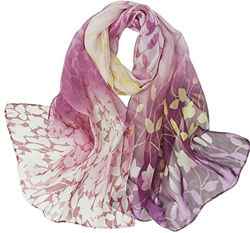 FAIRYGATE Schal Damen Seidentuch Damen Chiffon Schal Langer Chiffon Schal für muslimische Frauen Hijab A4316