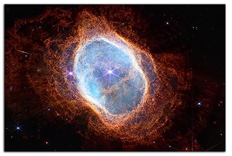 HOPNRU James Webb Weltraumteleskop Südlicher Ring Nebel Poster Wandkunst-Bild-Druck-Leinwandbild-Gemälde für Astronom Modernes Wohnzimmer Dekor Poster (30x45cm-Ohne Rahmen)