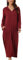 cheibear Damen Robe mit Reißverschluss vorne und Kapuze Hauskleid Nachthemd Hausmantel Kapuzenpullover langer Loungewear Bademantel rot XL