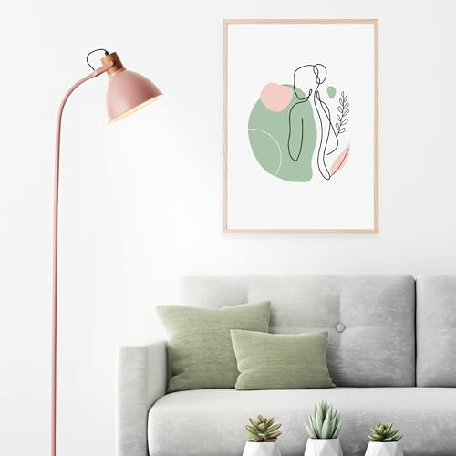 Lightbox Lampada da terra moderna rosa chiaro - 150 x 25 x 35 cm - lampada da lettura scandinava in gomma con testa girevole e interruttore - E27, max. 40 W - in metallo/legno