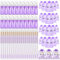 Zhehao 80 Pcs Lash Shampoo Bottle Brushes Kit 20 Foam Pump Dispensers 20 Lash Shampoo Brushes 20 Eyelash Aftercare Bag 20 Cleaning Pipes, Eyelash Extension Supplies(Purple)