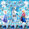 Froze Geburtstagsdeko, 51 Stück Els Geburtstagsparty Deko Set, Eiskönigin Geburtstagsdeko, Els Ballon, Els Folienballon, Froze Tortendeko, Fahnen, Tischdecken, für Kindergeburtstage