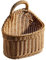 19x17cm Rattan Wandkorb Hängend Geflochtener Wandkorb Weidenwand Hängender Korb Aufbewahrung Dekorativer Wandkorb mit Griff Wandhängender Blumentopf für Garten Hochzeit Dekoration