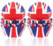 200 Stück Mini Muffins Papierförmchen, Union Jack Muffinförmchen Papier,Cupcake Förmchen,Union Jack Muffinförmchen Papier Klein für Backen, Dessert Sportveranstaltungen in Großbritannien Hochzeit Deko