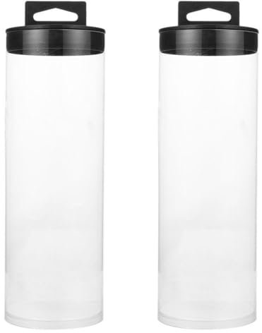 VANZACK 2stücke Transparente Tennisball-behälter Mit Schwarzem Deckel Praktischer Organizer Für Bälle Für Sport Und Wiederverwendbar Und Leicht Zu Lagern