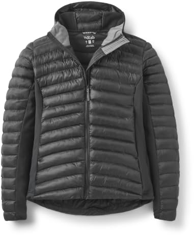 Rab Damen Cirrus Flex Hoody - Leichter isolierter Mantel für Trekking, Skifahren und Klettern, Schwarz , M