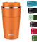 KETIEE Kaffeebecher to go,510ml Thermobecher Kaffee-to-go,Kaffeebecher Thermo,Doppelwandig Reisebecher Travel Mug,Vakuum Isolierbecher mit auslaufsicherem Deckel für Kaffee und Tee,Orange Braun