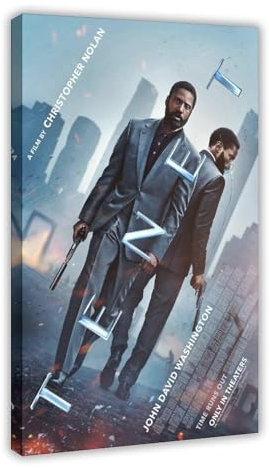 spgacr Tenet 2020 - Poster su tela, solo scaricabile, decorazione per camera da letto, ufficio, stanza, regalo, 60 x 90 cm