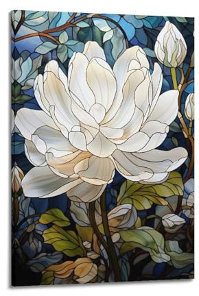 YCGYMX Pflanzen-Poster, Kaleidoskop, Epiphyllum, Teich-Poster, dekoratives Gemälde, Leinwand, Wandposter und Kunstdruck, moderne Familienschlafzimmer-Dekoration, Poster, 20 x 30 cm