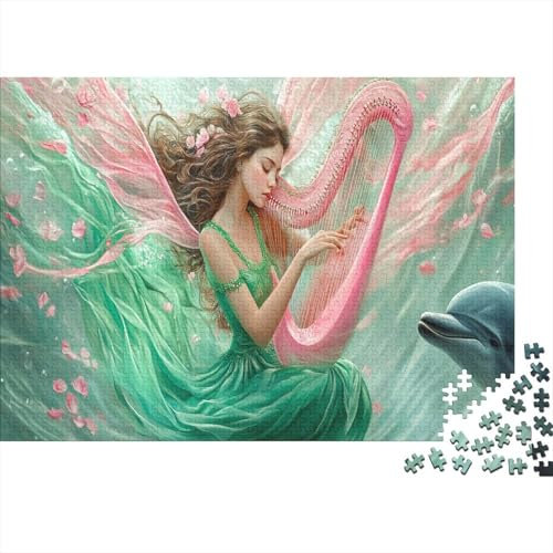 lihuogongsio Fee Puzzle 1000 Teile Puzzle Für Erwachsene Crystal Harfe Brain Challenge Geschicklichkeitsspiel Stress Abbauen Familien Herausforderndes Schöne Geschenkidee 1000pcs (75x50cm)