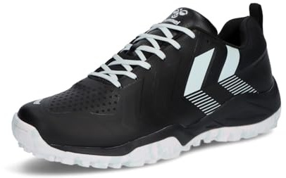 hummel(ヒュンメル) Men's Handball Shoe, Black x Light Blue (9067), 29.0 cm