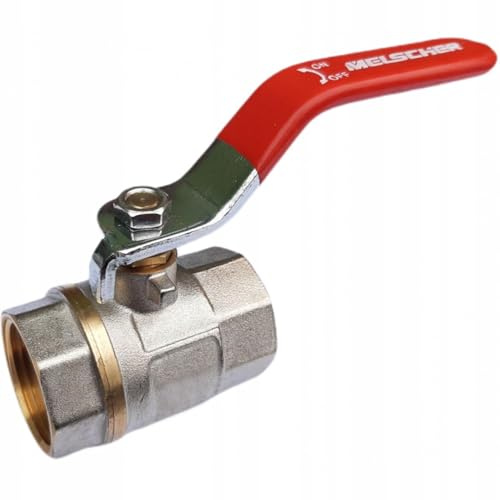 KNM Trade Absperrventil 1 Messing Kugelventil Hebelgriff PN30 | vernickeltes Messing, für Warm- & Kaltwasser, Sanitär, korrosionsbeständig, robust, langlebig