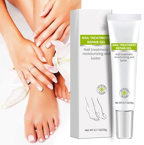 Nail Repair Gel & Cream - Renews Yellow, Cracked, Damaged & Split Nails & Toenails, Beautiful Results