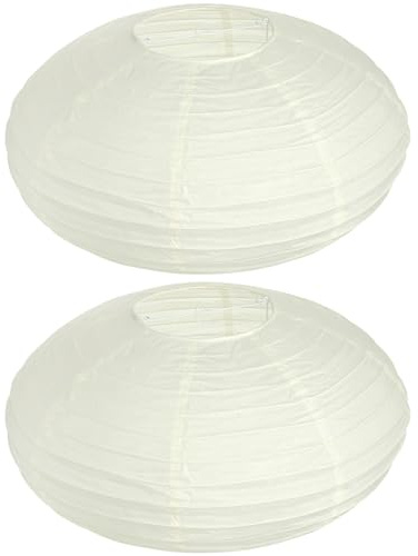 TOYANDONA Lot De 2 Abat-Jours Suspendus En Papier Pliable 15.75 Pouces Pour Lanternes Décoratives Fêtes Maison Salon Chambre