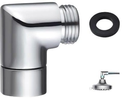 HMCEY Adattatore per Soffione Doccia 90 Gradi,Raccordo Tubo Doccia,Adattatore per Tubo Doccias,Connettore Doccias Giunto Sferico,Adattatores Angolo per Braccio,Adattatori Doccetta a Gomito in Rame