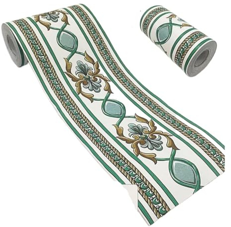 JTKSSCS BordüRe Selbstklebend 10 m selbstklebende Sockelleiste, Wandaufkleber, Bordüre, Dekoration, Ecke, Taille, wasserdicht, Heimdekoration, Tapete(D)