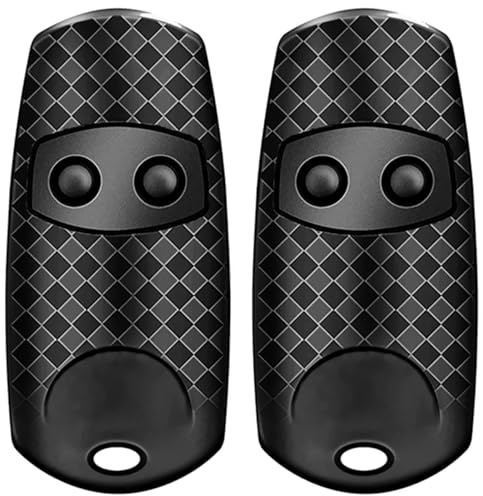 Mando a Distancia, PingGoo Mando a Distancia para Top 432EV Multiusuario de Dos Canales, Función de Autoaprendizaje, Compatible con el Sistema Rolling Code (2 Pieza, Negro)