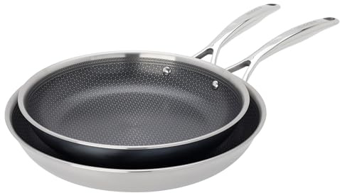 Henckels Paradigm Ceramic 2-pc Stainless Steel Dual Performance Fry Pan Set