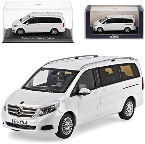 Generisch Mercedes-B. V-Klasse Viano 447 Bergkristall Weiss Ab 2014 1/43 Norev Modell Auto
