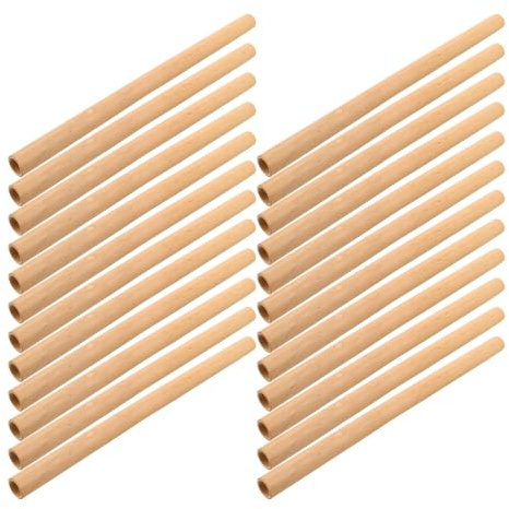 YARNOW Tubes de Nidification en Bambou pour Abeilles Maçonnes, Lot de 24 Pièces Cylindriques Creuses, Matériau Naturel Solide, pour Espaces Extérieurs et Vergers