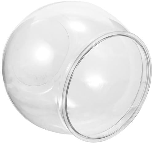 FOMIYES Aquarium Transparent en Plastique Anti-Chute, Petit Bol Décoratif Rond pour Poissons Rouges, Aquarium Maison et Bureau, 1 Litre, Design Stable et Solide