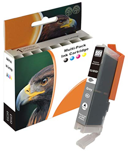 1x Druckerpatrone Grey kompatibel zu CLI-551 Canon PIXMA iP7200 iP7250 iP8750 iX6850 MG5450 MG5550 MG5650 MG5655 MG6350 MG6450 MG6650 MG7100 MG7150 MG7550 MX725 MX925…