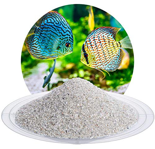 Schicker Mineral Aquariumsand Natur 25 kg, feiner Aquariumkies gewaschen, ungefärbt, kantengerundeter Bodengrund, Kies für Süßwasseraquarien, Meerwasseraquarien, Aquascaping (0,71-1,25 mm)