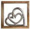 GILDE Wandbild Liebe Mangoholz Höhe 20 cm Silber, Wanddeko, Geschenk