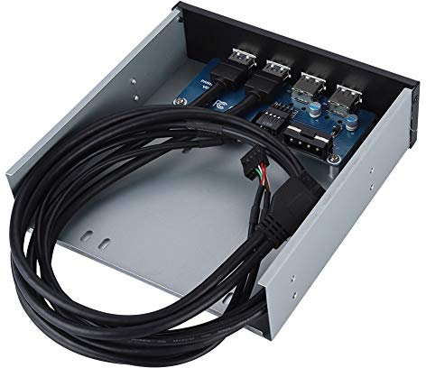 01 02 015 Metal Optical Drive Bay, 5.25 Inch Convenient Plug and Play USB Optical Drive Bay 19 Pin/9Pin for General Purpose for Professional Use