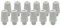 HALOTEC | Pack di 12 serracavo fermacavo | Colore Bianco | Fissaggio e Sostegno dei Cavi Elettrici per Portalamapade | Protezione e Sicurezza | Fabbricato in Italia