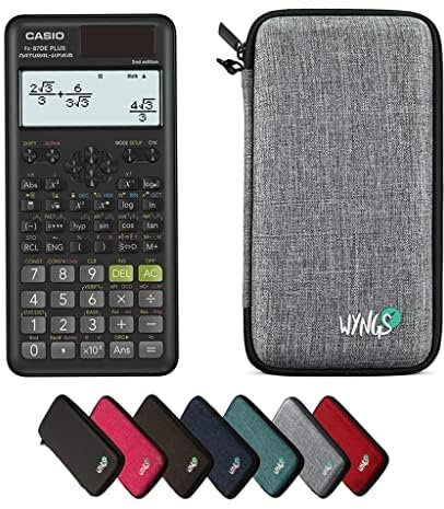 Casio fx-87DE Plus 2nd Edition inklusive Schutztasche von WYNGS in Hellgrau - Basic Set