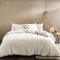 MATT & ROSE Housse de Couette 220x240 cm Unie Lin LAVÉ 2 Personnes | 100% Lin Lavé | Oeko-TEX | Blanc Cassé