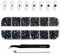 Beadsland Strasssteine für Makeup,8 Größen 2500pcs Kristall flache Rückseite Strasssteine Gesicht Edelsteine für Nägel Handwerk mit Pinzette und Wachsstift,Montana,SS4-SS30