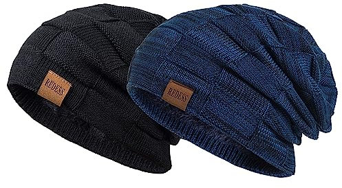 REDESS Beanie Mütze für Herren und Damen Winter Warme Mützen Stricken Slouchy Thick Skull Cap…