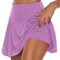 Jupe Short Femme Ete Casual Sport Tennis Plissée Jupe Running Yoga Chic et Elegant Couleur Uni Taille Haute Mode Marque Plage Short Court Fluide Doux Leger Pas Cher Mini Jupe Courte Sexy Violet S