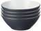 Denby - Impression Charcoal Blue Cereal Bowls Set of 4 - Dishwasher Microwave Safe Crockery - Ceramic Stoneware Tableware Soup Bowls